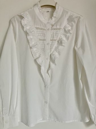 Camicetta bianca ricamata tg M (S)