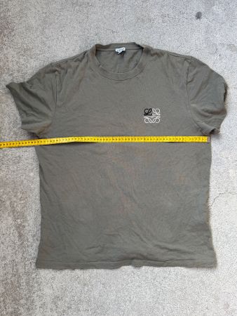 vintage old used loewe t shirt olive military green