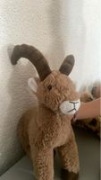 Plush toy ibex brown soft material used condition