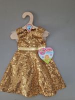 Heless Paillettenkleid Gold Gr.35-45cm - Neu