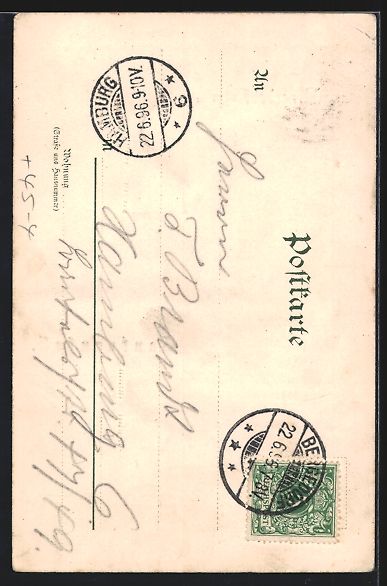 Cartoline postali: Litho Bergedorf, Feiernde beim Gauturnfe – Usato da Berlin venduto da bartko-reher 1