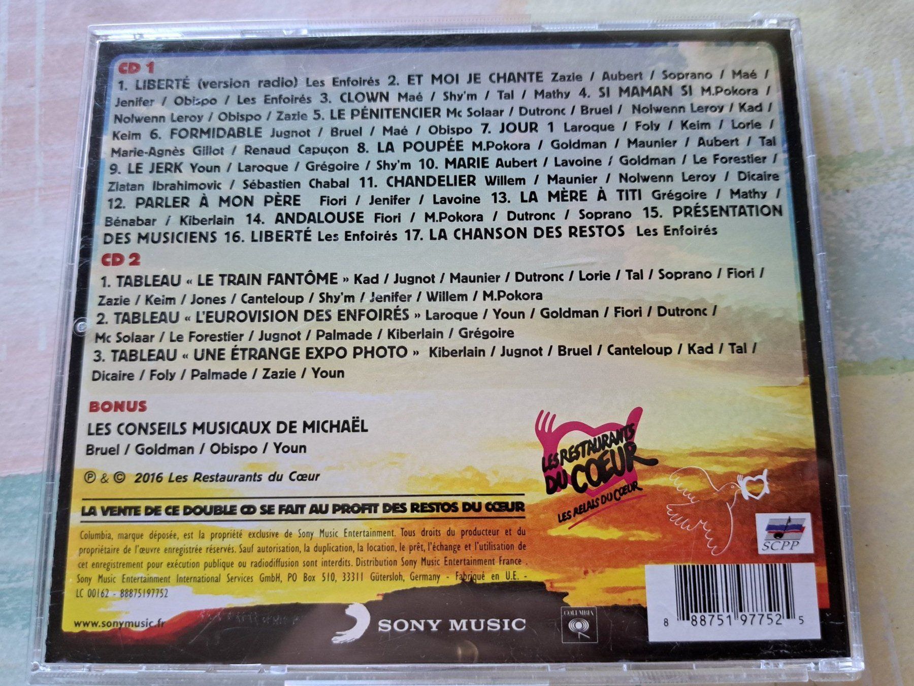 CD: Cd Au Rendez-vous des Enfoirés 2016  – Usato da Pully venduto da bro_n52j 1
