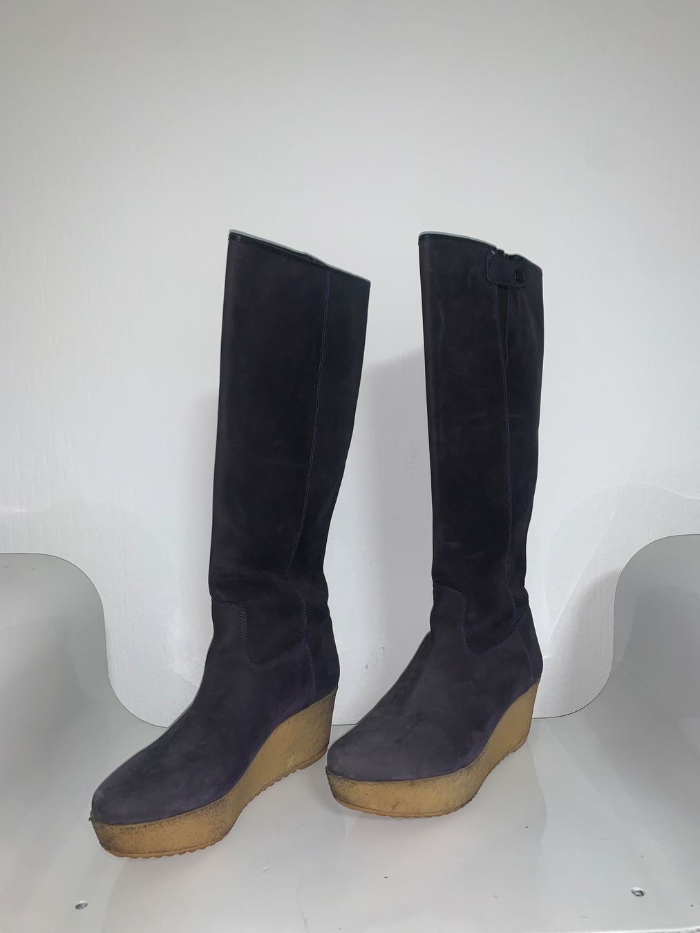 Damenschuhe: bottes compensées Robert Clergerie taille 38 daim violet – Gebraucht aus Lausanne von Xiaoxi
