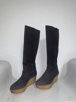 bottes compensées Robert Clergerie taille 38 daim violet