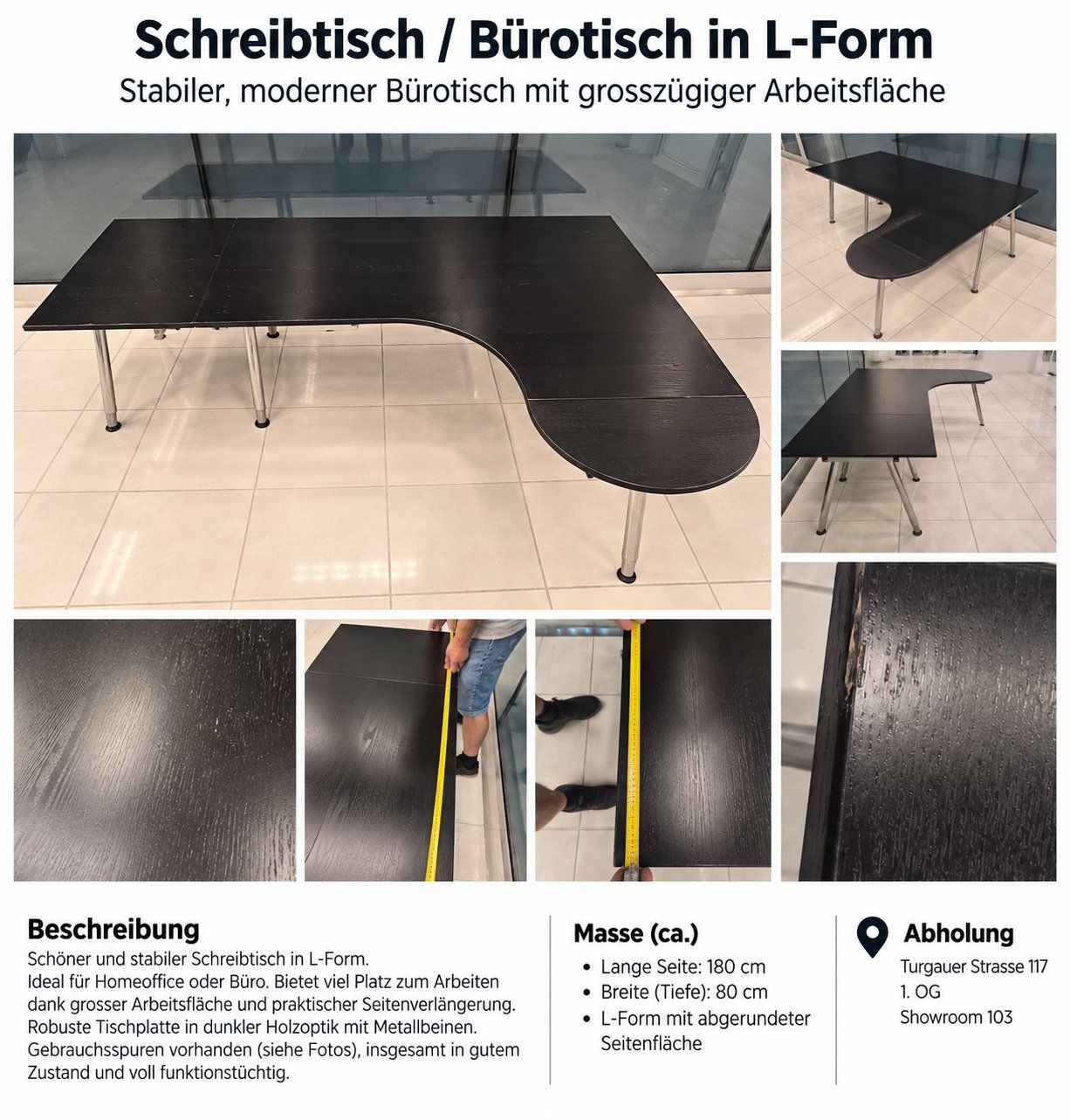 Schreibtische: Schreibtisch L-Form – Gebraucht aus Glattpark(Opfikon) von dn9_6syf 5
