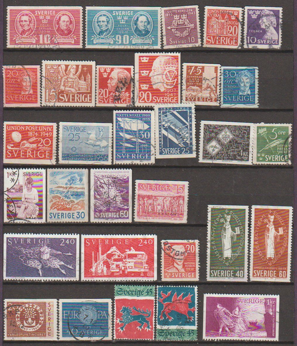Alle Briefmarken: Suède, collection, plusieurs thèmes, bon état – Gebraucht aus Crans-Montana von kira56 2