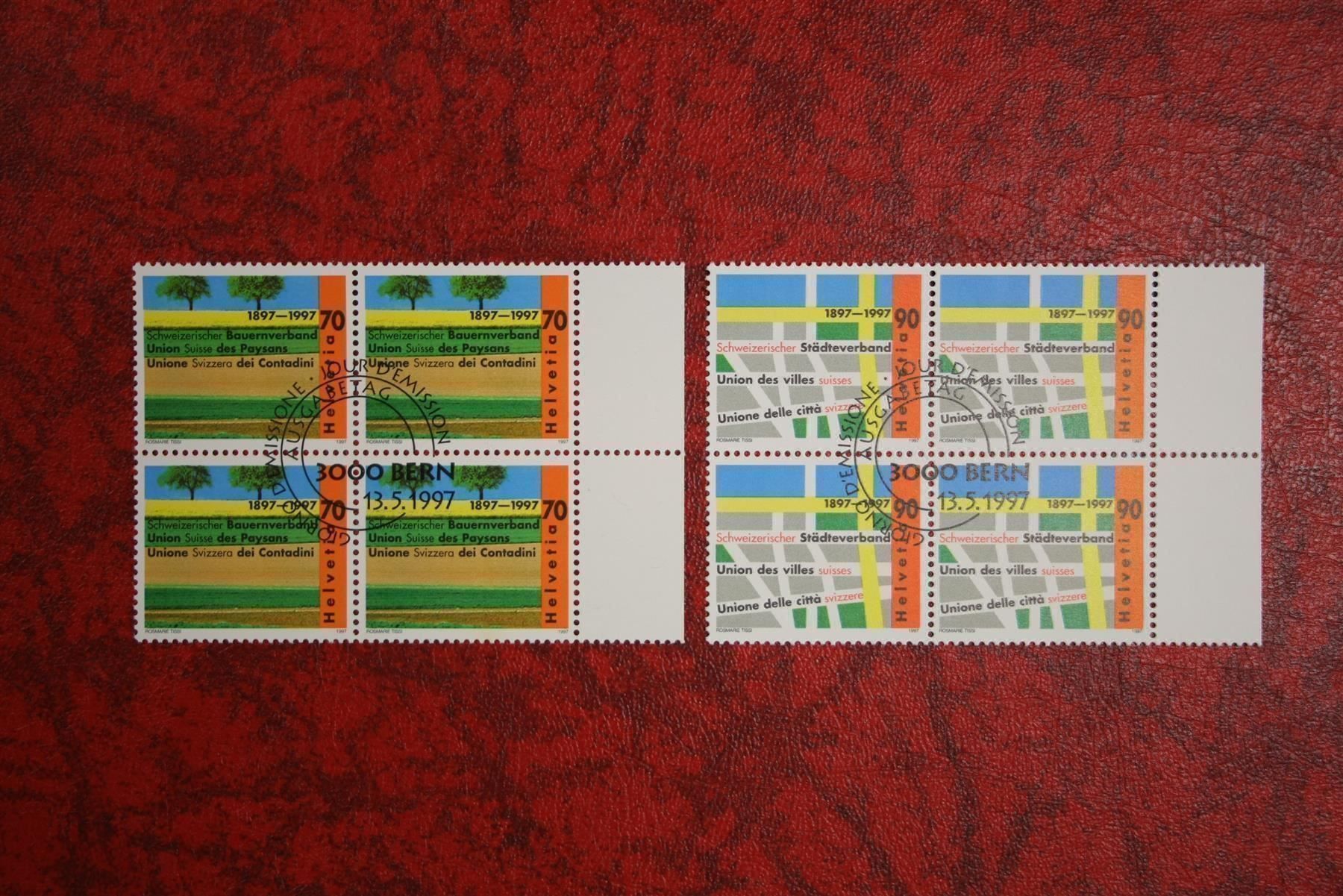 Alle Briefmarken: 1997: 920+921 4er-Block ET. – Gebraucht aus Deitingen von Lglobi