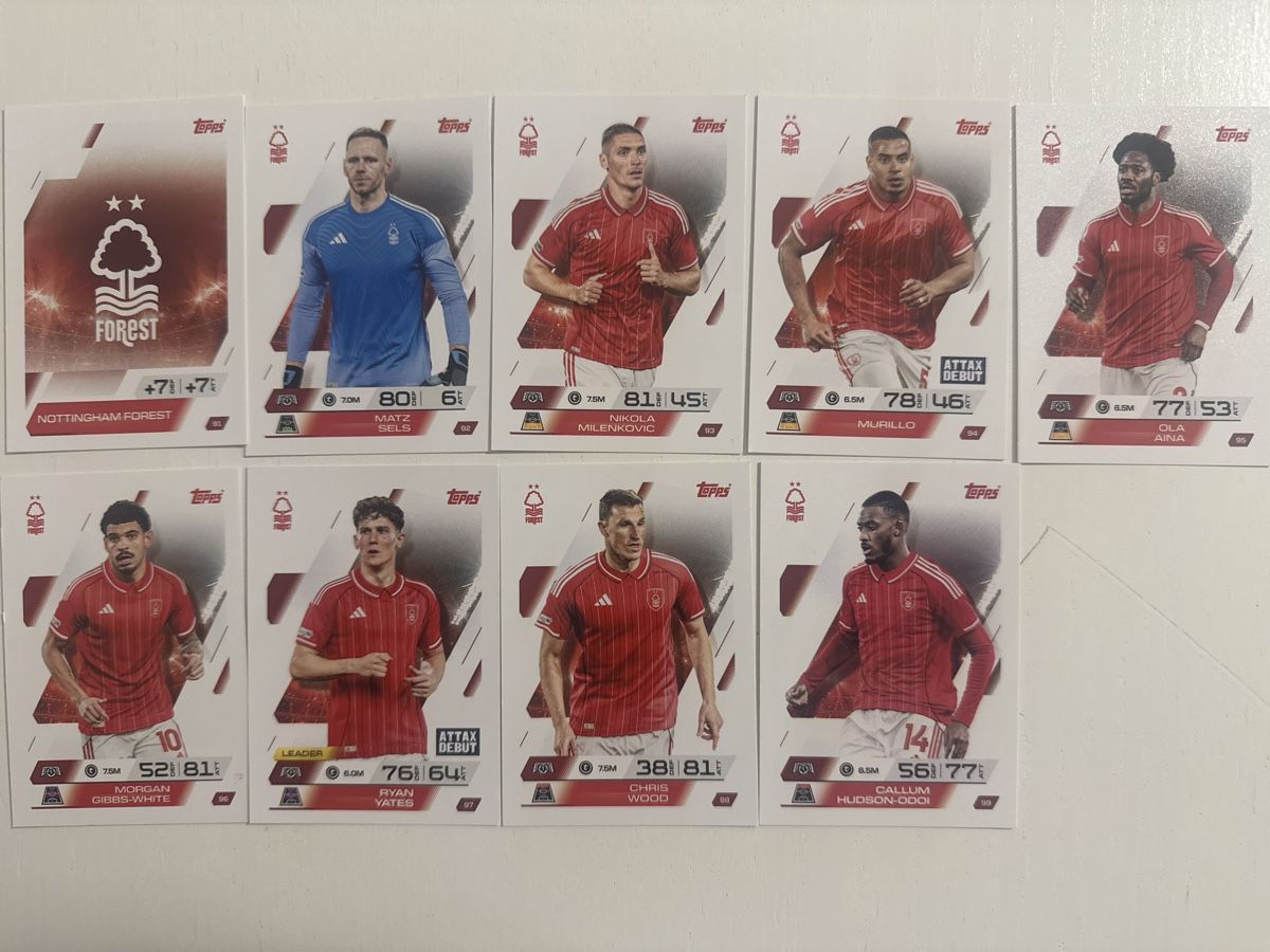 Topps Carte collezionabili: Match Attax 25/26 Nottingham Forest  komplett – Nuovo (secondo la descrizione) da Wettingen venduto da dja_b7xn