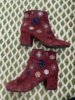 Bottines bordeaux femme taille 40 décorées