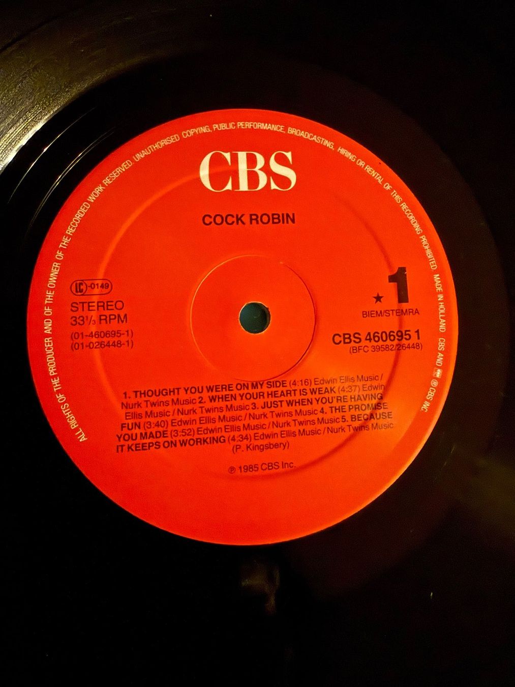 Dischi in vinile: Cock Robin LP Schallplatte - Vinyl – Usato da Goldach venduto da Messerguru 5