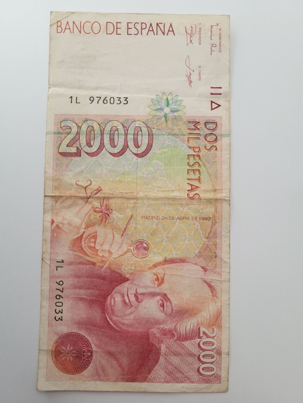 Banknoten: Spanien  2000  Pesetas  1992 Gebraucht – Gebraucht aus nunningen von mic_88k2 1