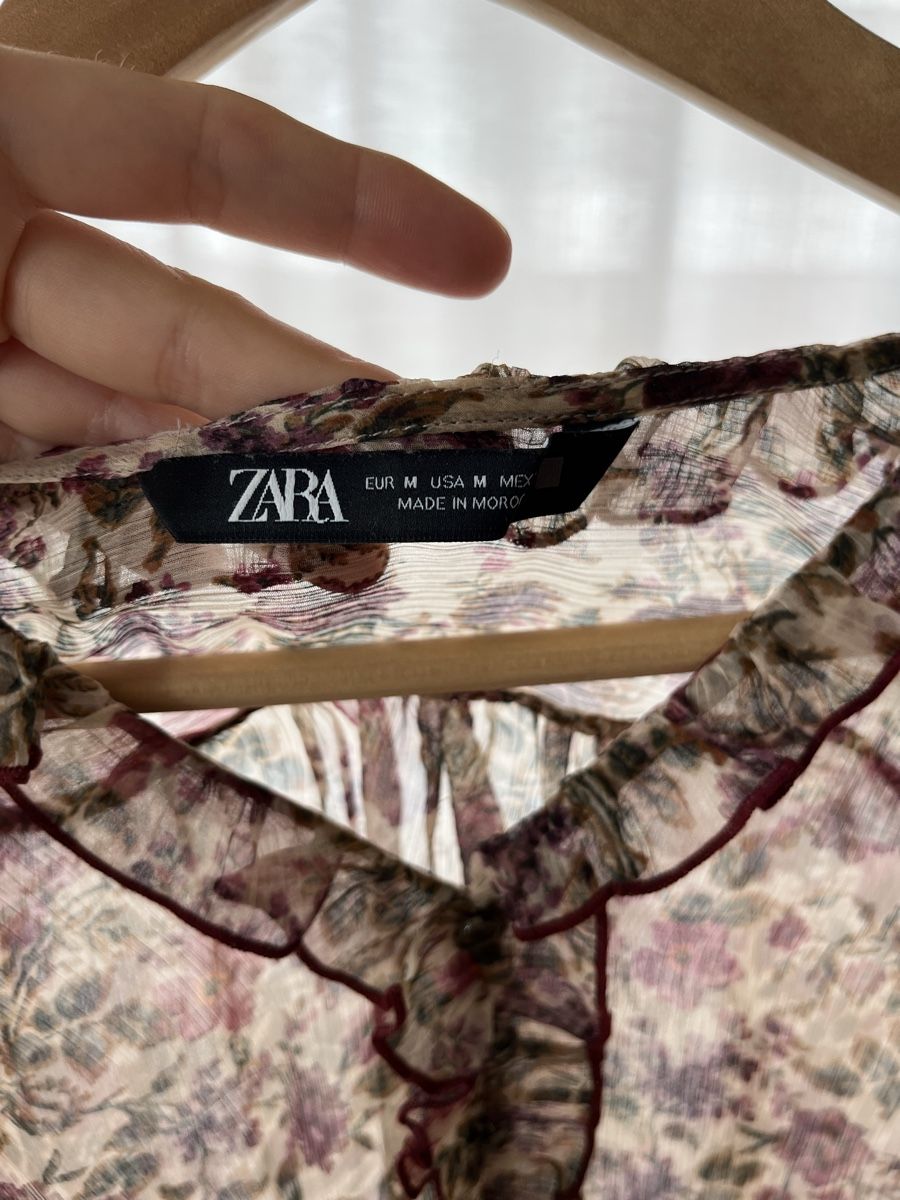 Zara Camicette: Sommerliche Zara Bluse, Blumenmuster, Gr. M – Usato da Wauwil venduto da LoU-AiRiN 3