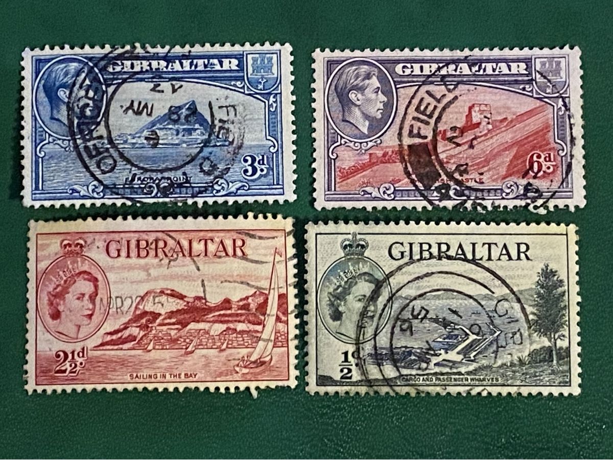 Alle Briefmarken: Timbres - Gibraltar – Gebraucht aus Petit-Lancy von Solcarm