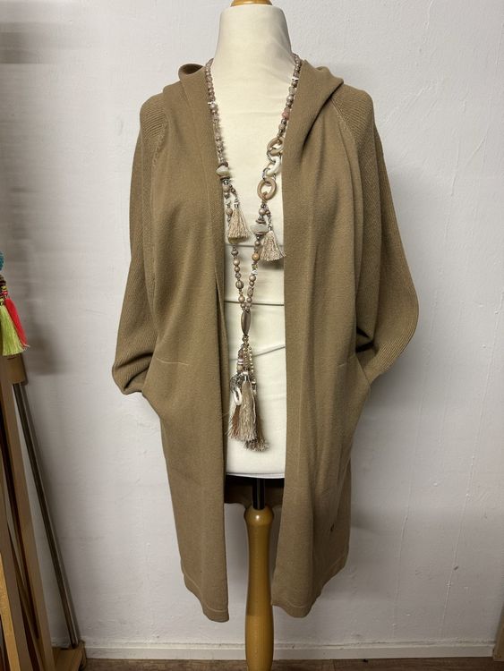 Vhersily Damen Strickmantel Mit Kapuze - Langer Trenchcoat Für Herbst & Winter