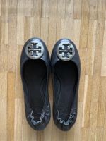 Tory Burch Ballerinas Schwarz Gr. 38 Leder Top Zustand