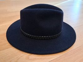 Hat 100% Wolle water repellant navy blau