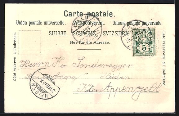 Cartoline postali: Litho Wald, Bachtel-Turm, Gesamtansicht – Usato da Berlin venduto da bartko-reher 1