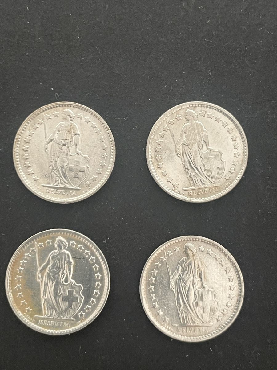 Tutti le monete: 4 x -.50 Silber CH Jahr 1964 – Usato da Meierskappel venduto da Hala03 3