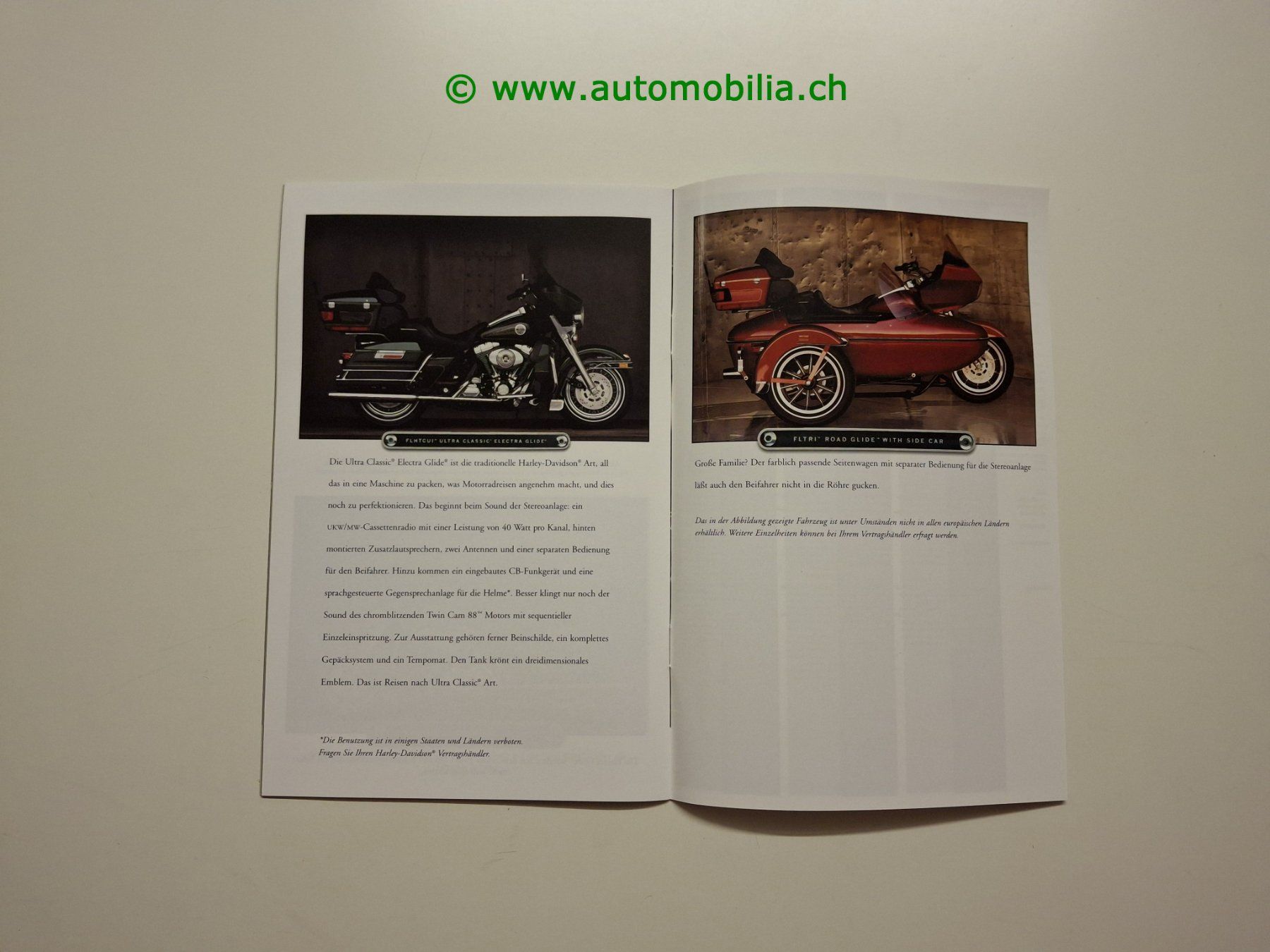 Documenti: Harley-Davidson Modellprogramm 1999 Prospekt deutsch – Usato da Weingarten-Kalth venduto da Bettelbruenneli 8