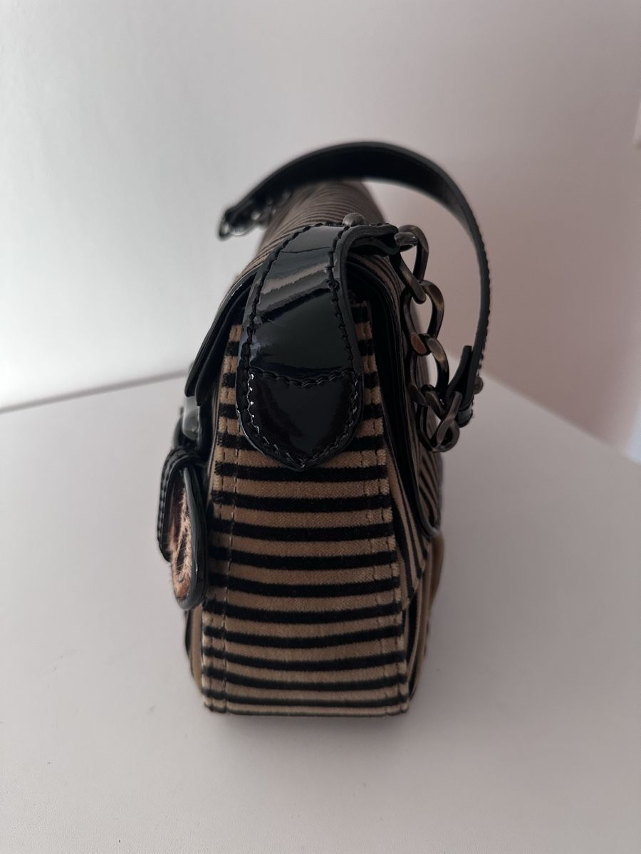Fendi Borse da donna: Fendi Striped Velvet & Leopard Print Bag  – Nuovo e nell'imballaggio originale da Binningen venduto da can_s2yh 1