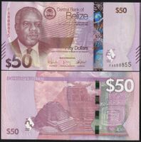 Belize 50 Dollars UNC 2025