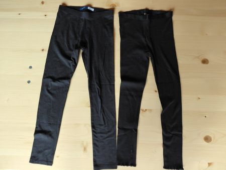 2 x schwarze Leggings Gr. 128