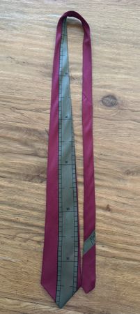 Krawatte bordeaux khaki mit Skala guter Zustand