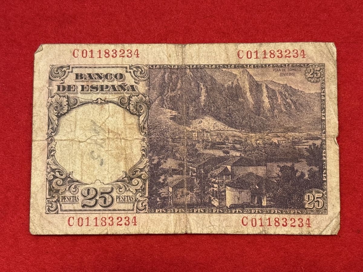 Banknoten: Billet Espagne 🇪🇸 1946 – Gebraucht aus Bussigny von Numk 1