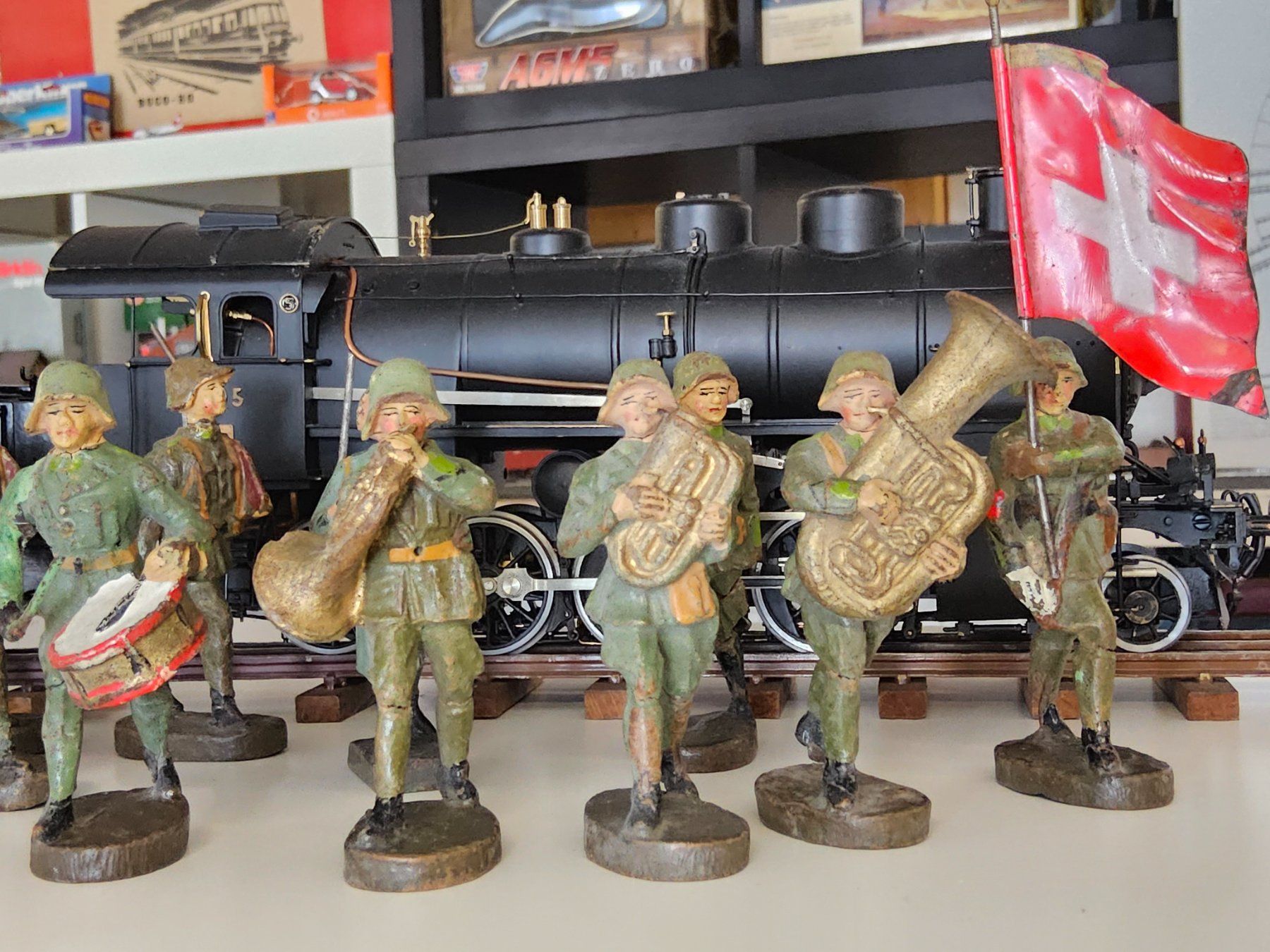 Statuette: schweizer Armee vor 1939 ___ 13 x Figuren Elastolin & Lineol – Usato da Uerikon venduto da Airport68 3