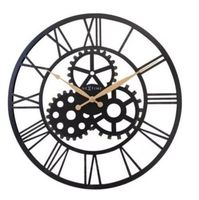 Nextime Birmingham - Wanduhr, Ø 50 cm, schwarz