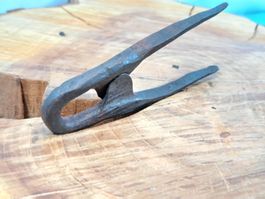1 schöner antiker Riegel Kloben, Schmiedeisen (LOT2466#TBS1)