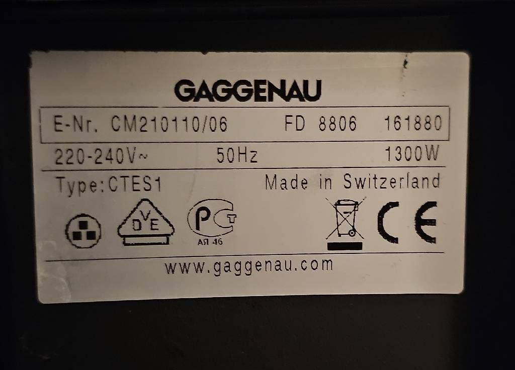 Gaggenau Kaffeemaschinen & Espressomaschinen: Gaggenau Kaffeeautomat CM210110 – Gebraucht aus Immensee von atlantic_journier 2