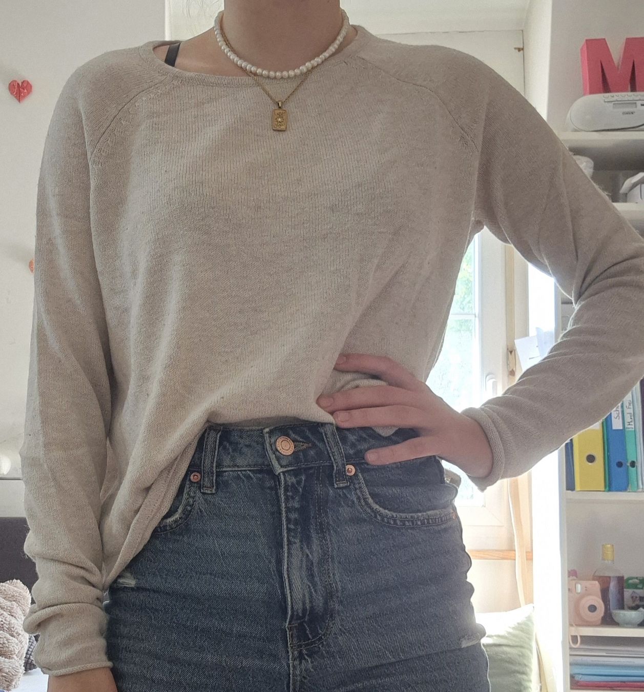 H&M Pullover & Sweatshirts: Pullover beige Grösse M guter Zustand – Gebraucht aus Aarau von murielfrei_