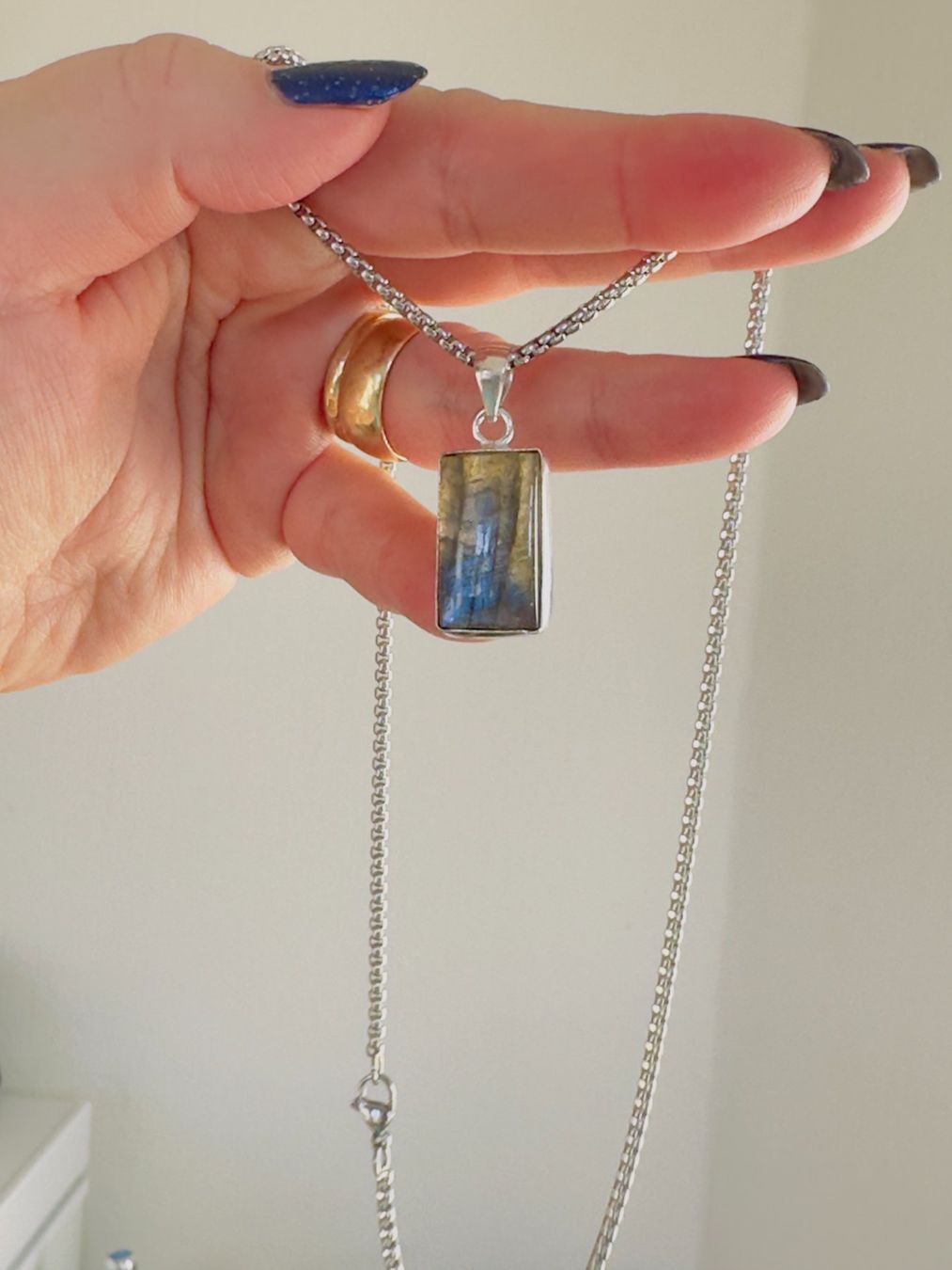 Catenine: Labradorite necklace – Nuovo e nell'imballaggio originale da Genève venduto da AGBERG 6