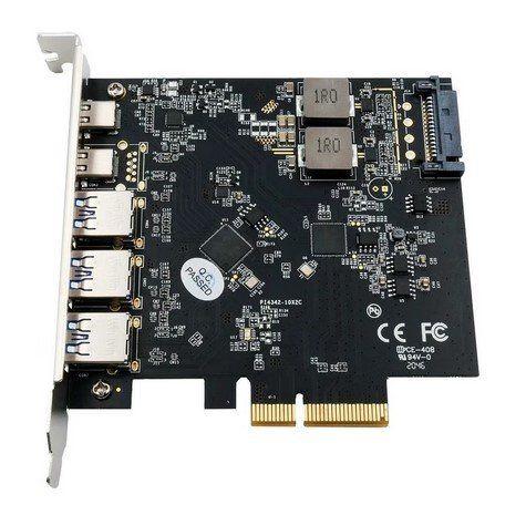 Hub & Switch: Carte PCIe Exsys USB 3.2 3x USB-A 2x USB-C – Usato da LAUSANNE venduto da swof 1