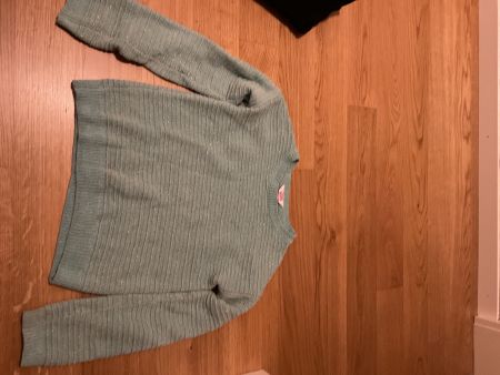 Mintfarbener Mädchen Strickpullover, Grösse 140