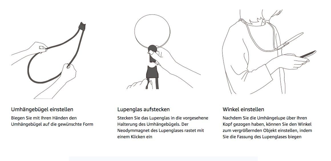 Altro per Ottica: Tragbare Flexible Halslupe 4X und 2X – Nuovo e nell'imballaggio originale da Châtelaine venduto da topshop.switzerland 5
