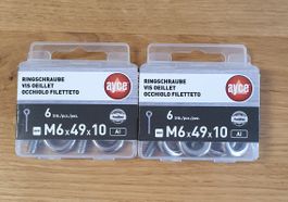 12 Ringschrauben M6x49x10 rostfrei ayce neu