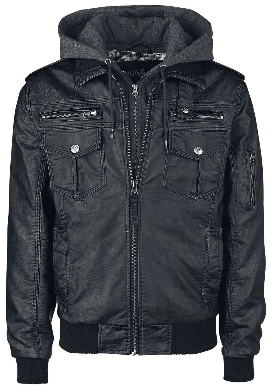 Giacche: "Aaron" Kunstlederjacke schwarz von Indicode – Usato da Schmitten FR venduto da ElCompadre