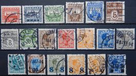 Dänemark ex. Kat. 110-152 gest. 1920/26 Kat. 45 Euro