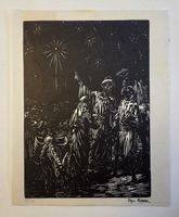 Ignaz Epper Expressionist 99/100 Holzschnitt 40x33cm