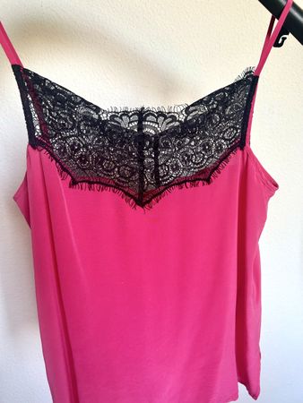 ESCADA Top Pink Seide Grösse 34/xs mit Spitze super Zustand