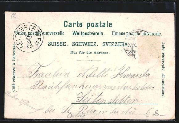 Ansichtskarten: Litho Genève, Vue générale Rive Gauch – Gebraucht aus Berlin von bartko-reher 1