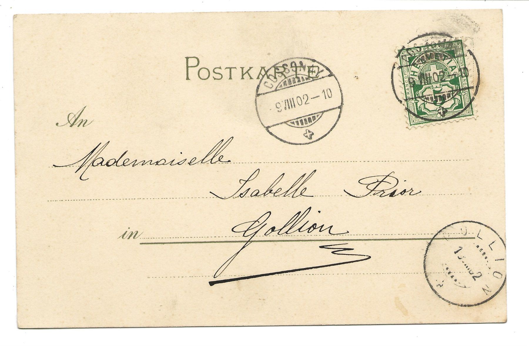 Cartes postales: junge Dame - Hut - Mode - Blumen-Bouquet - 1902 – D'occasion à Engelburg par Cartophil 1