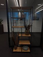 Regal Metall Holz offen 5 Fachböden