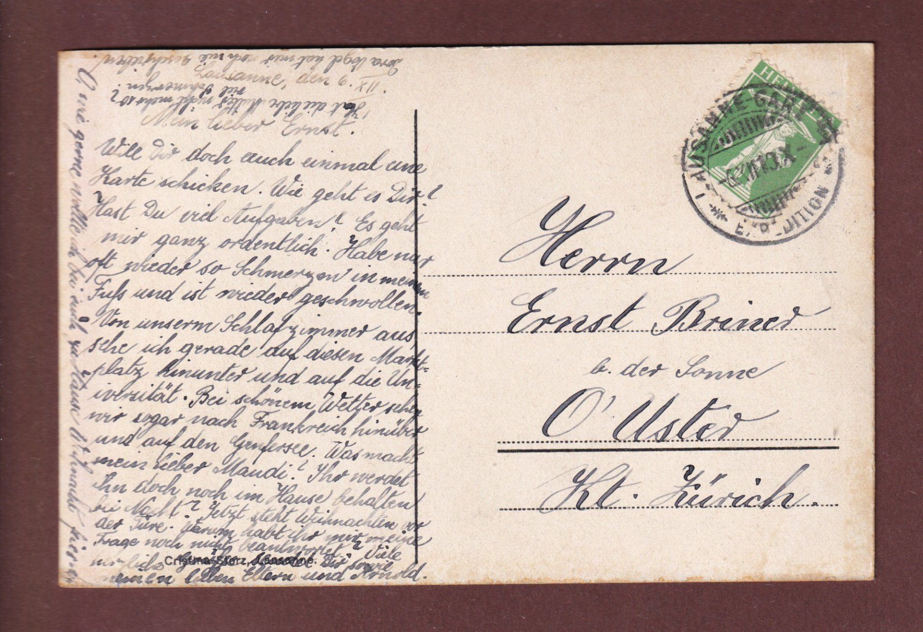 Cartoline postali: LAUSANNE - Université - 1910 – Usato da Pully venduto da nicecards-shop 1