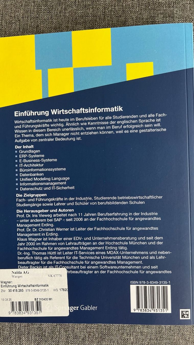 Libri: Einführung Wirtschaftsinformatik – Usato da Bern venduto da min_x5b5 1