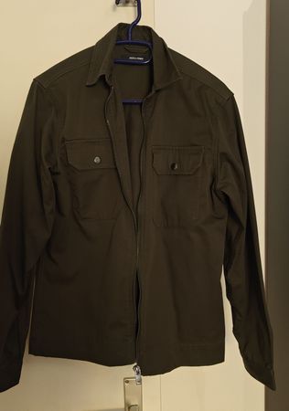 Jack & Jones Olive Green Zip-Up Jacket, Size Small 