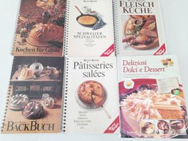 BETTY BOSSI 5 très beaux livres anciens de recettes + 1 ital