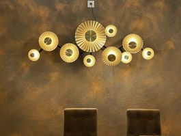 KARE Design XXL Wandleuchte Gold mit Stecker – NP über 700.-